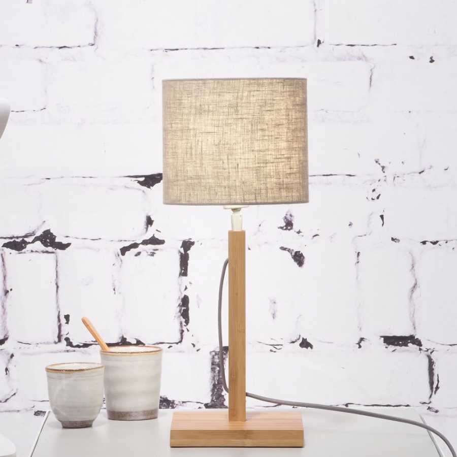 Good&Mojo Fuji Table Lamp - Light Linen & Natural
