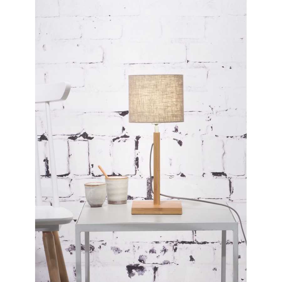 Good&Mojo Fuji Table Lamp - Light Linen & Natural
