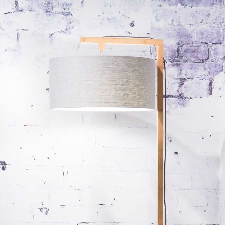 Good&Mojo Himalaya Floor Lamp - Light Grey & Natural
