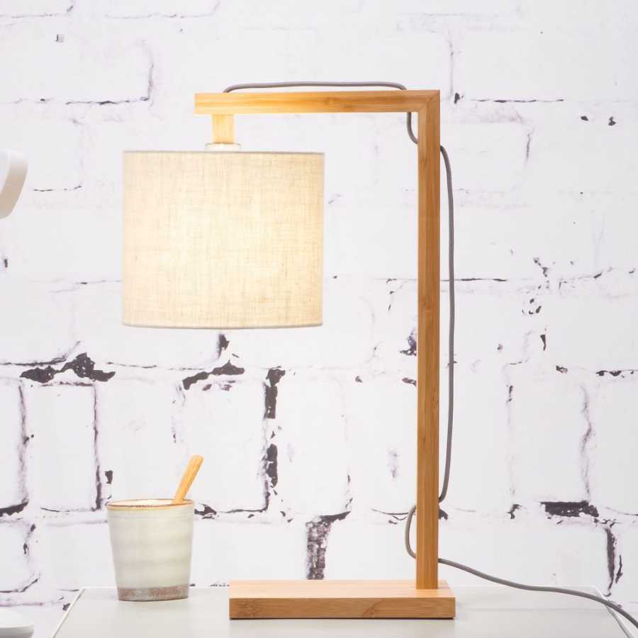Good&Mojo Himalaya Table Lamp - Light Linen & Natural