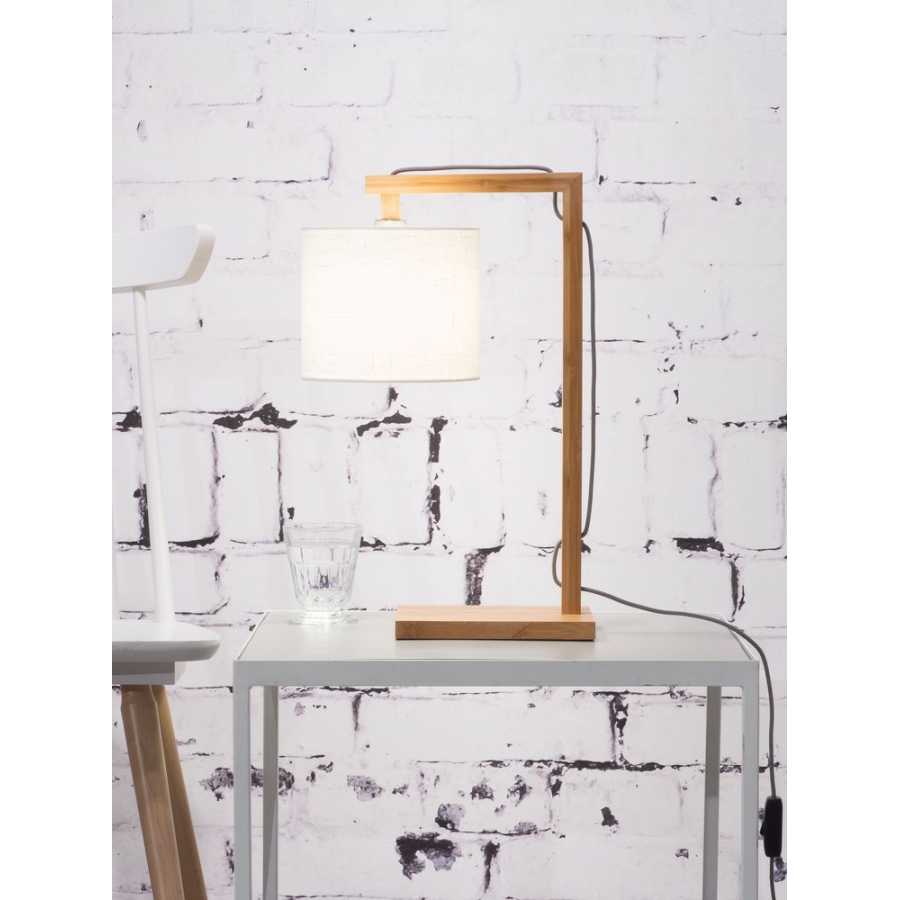 Good&Mojo Himalaya Table Lamp - White & Natural
