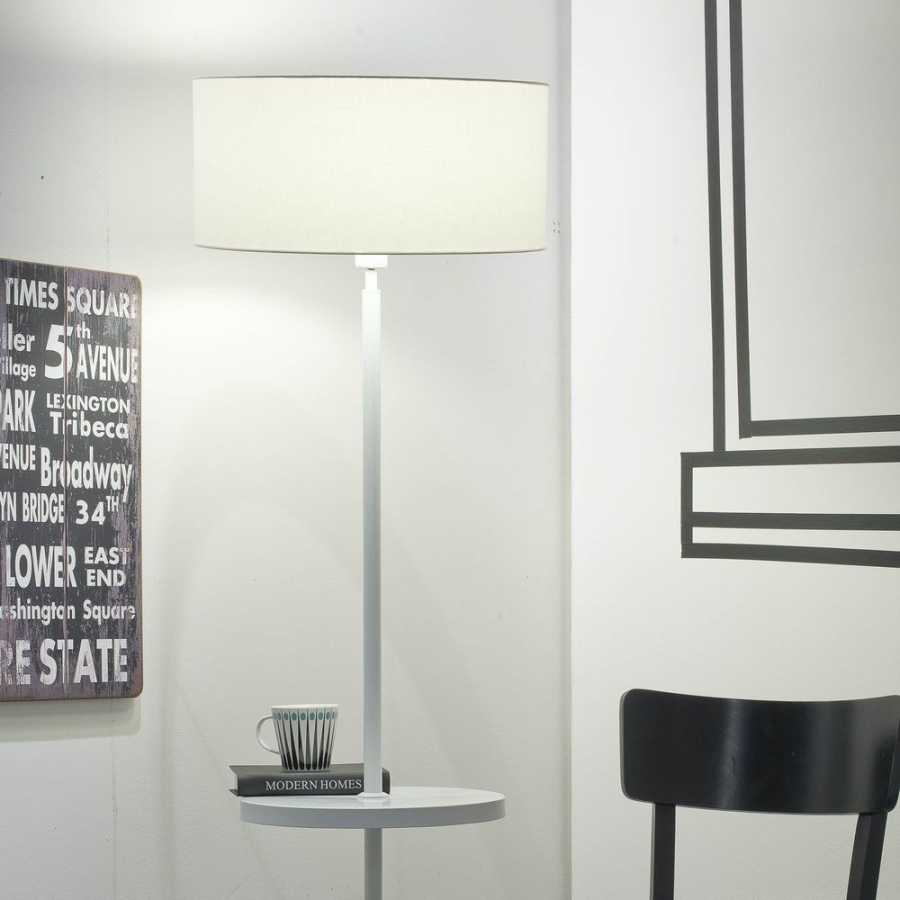 Its About RoMi Monaco Floor Lamp - Nickel & White