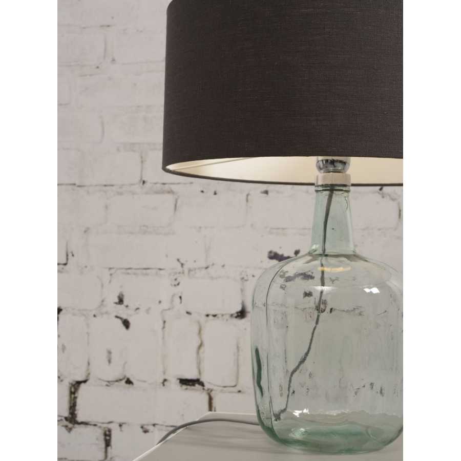 Good&Mojo Murano Table Lamp - Clear & Forest Green - Small