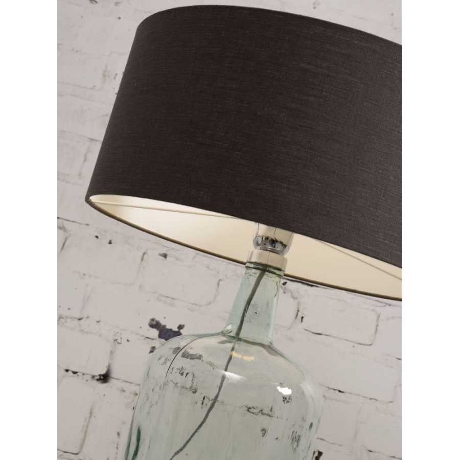 Good&Mojo Murano Table Lamp - Clear & Forest Green - Small