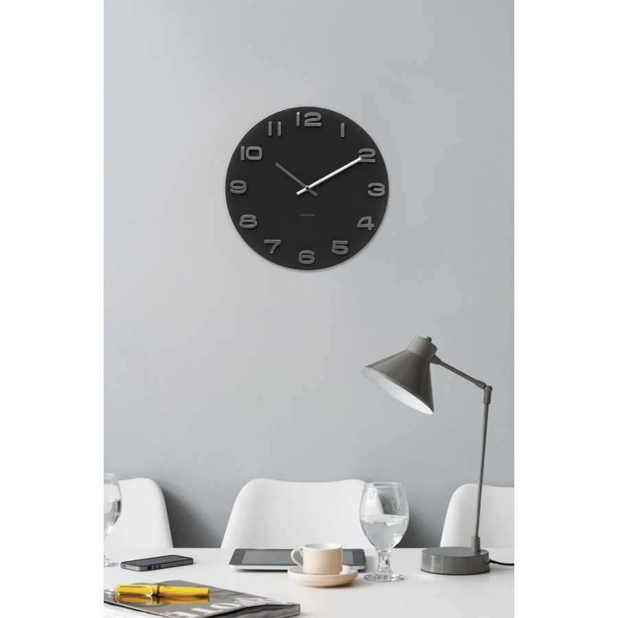 Karlsson Vintage Round Wall Clock - Black