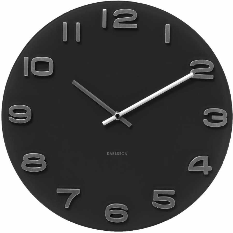 Karlsson Vintage Round Wall Clock - Black