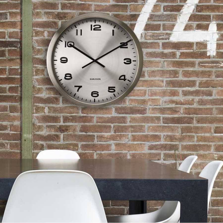 Karlsson Maxie Dash Wall Clock - Silver