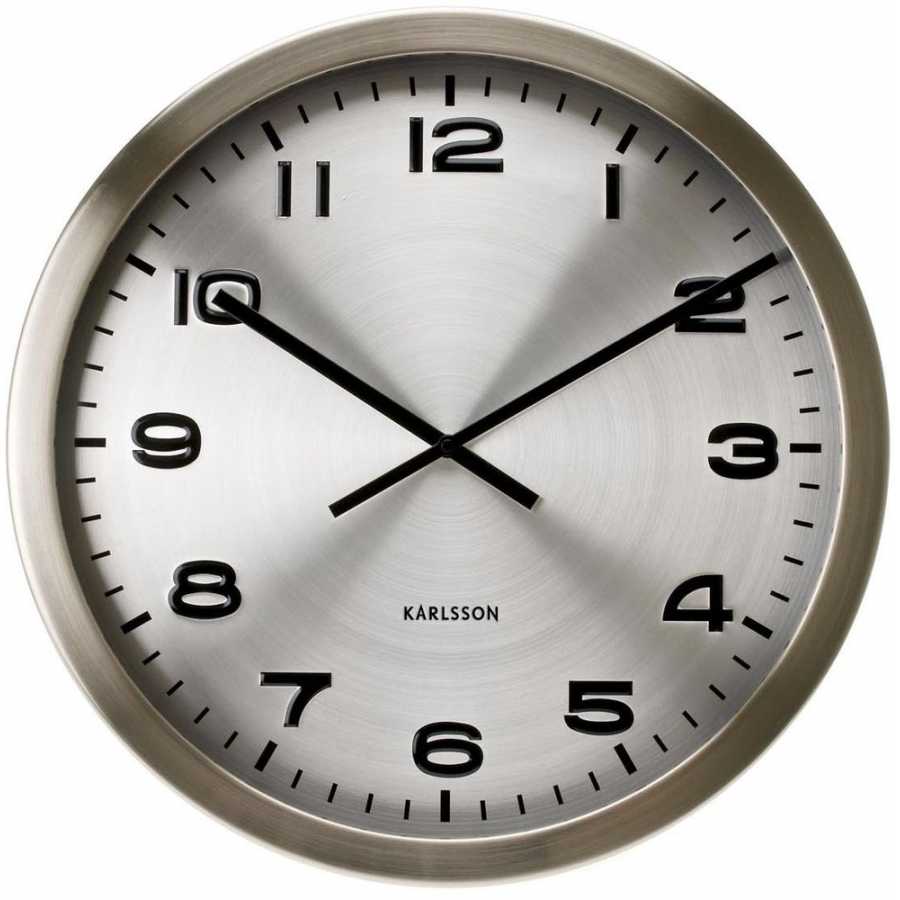 Karlsson Maxie Dash Wall Clock - Silver