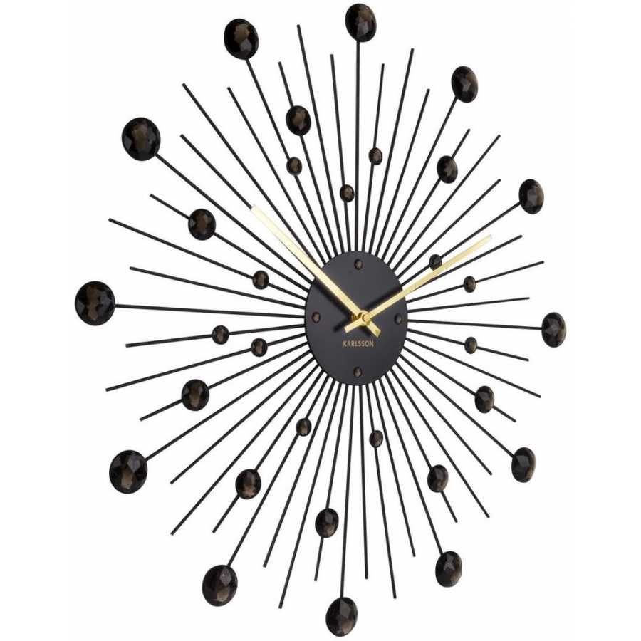 Karlsson Sunburst Wall Clock - Black - Large
