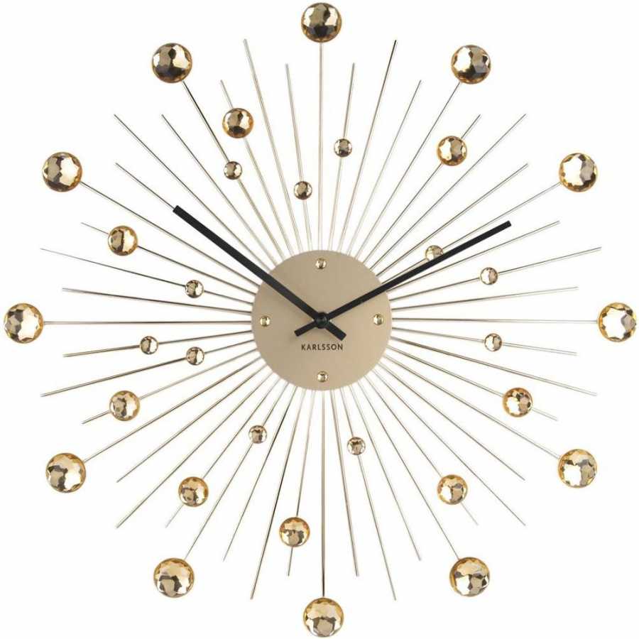Karlsson Sunburst Wall Clock - Gold - Large