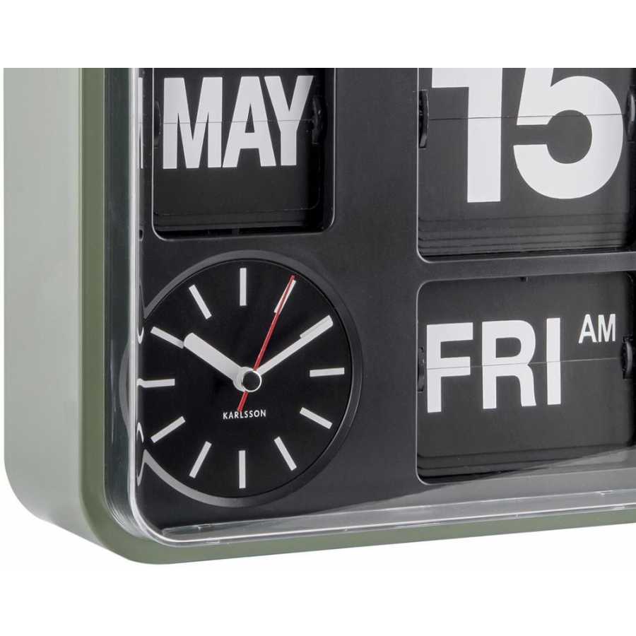 Karlsson Mini Flip Wall Clock - Green