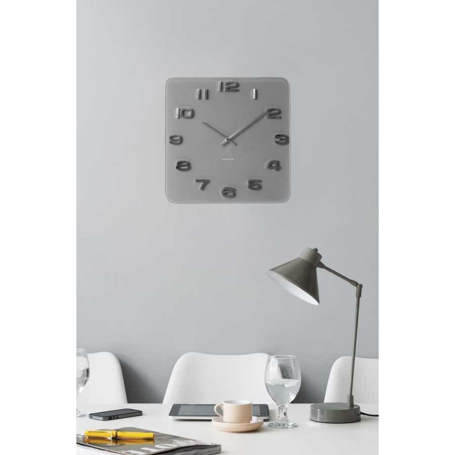 Karlsson Vintage Square Wall Clock - Grey