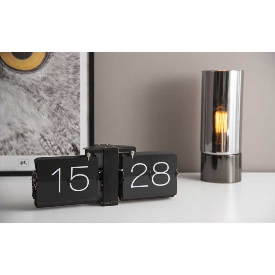 Karlsson Flip Table & Wall Clock - Black