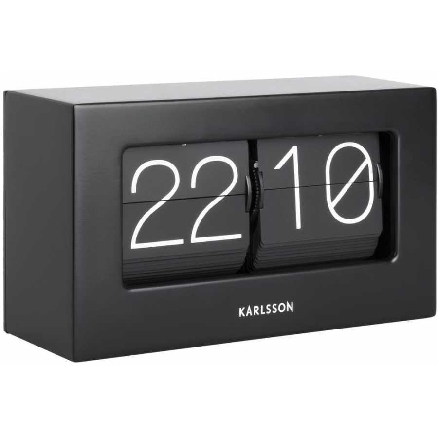 Karlsson Boxed Flip Table & Wall Clock - Black - Small