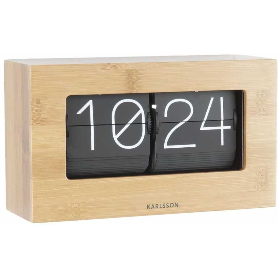 Karlsson Boxed Flip Table & Wall Clock - Bamboo - Small