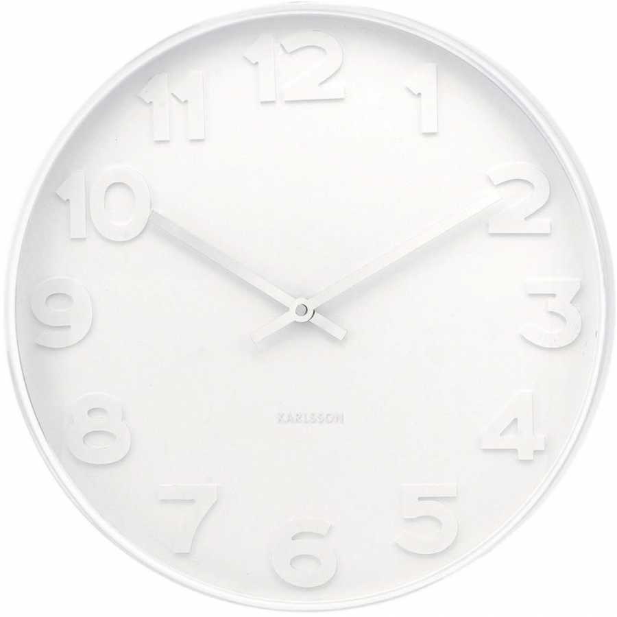 Karlsson Mr White Wall Clock - White - Large