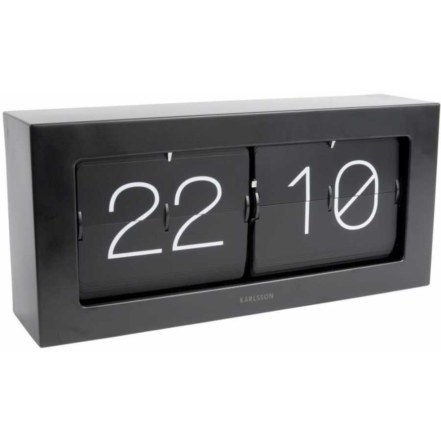 Karlsson Boxed Flip Table & Wall Clock - Black - Large