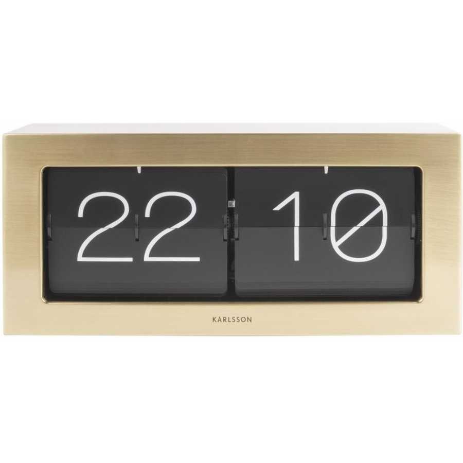 Karlsson Boxed Flip Table & Wall Clock - Brushed Gold