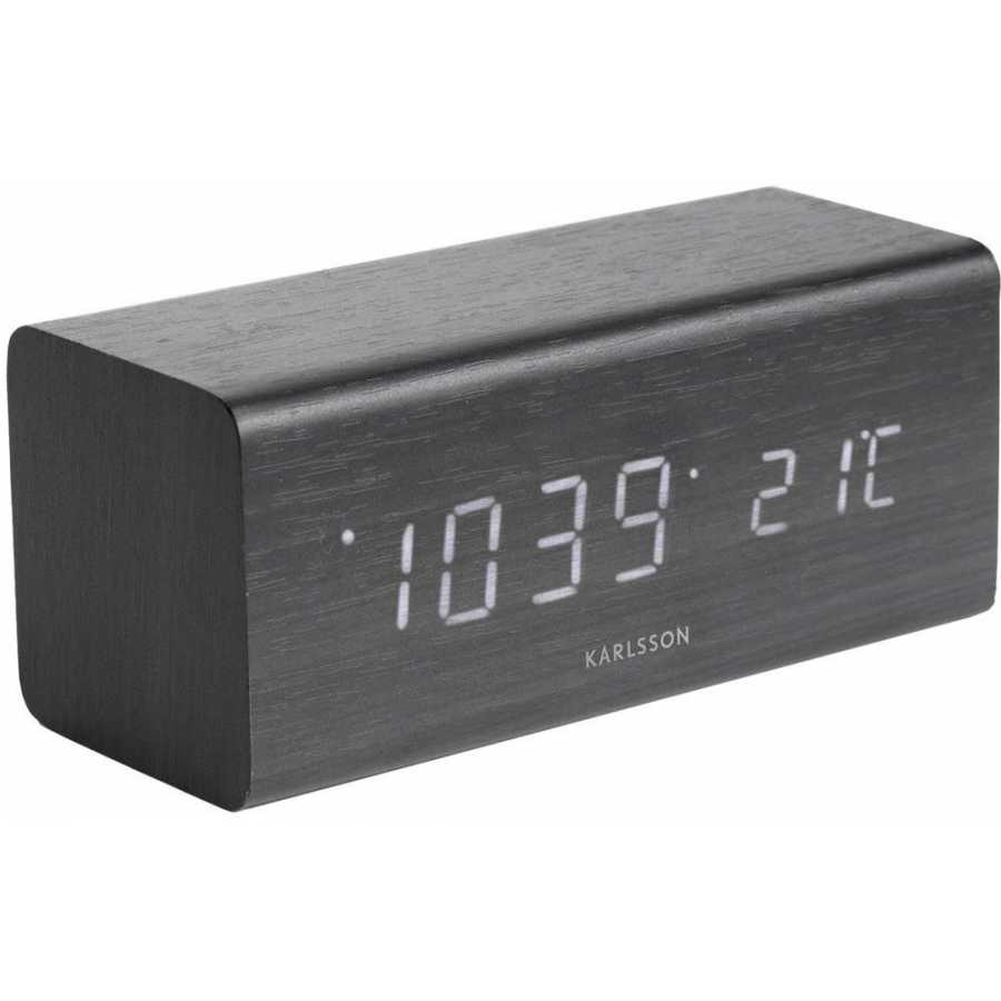 Karlsson Block Alarm Table Clock - Black