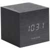 Karlsson Mini Cube Alarm Table Clock - Black