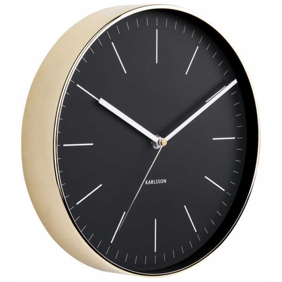 Karlsson Minimal Wall Clock - Black & Gold
