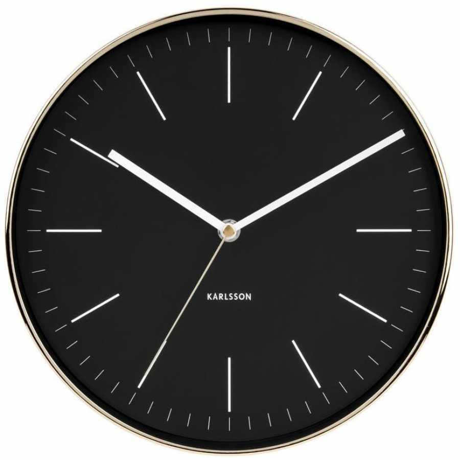 Karlsson Minimal Wall Clock - Black & Gold