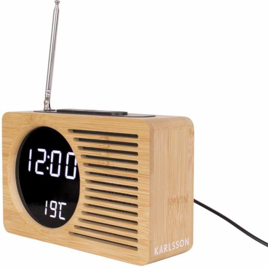 Karlsson Retro Radio Led Alarm Table Clock