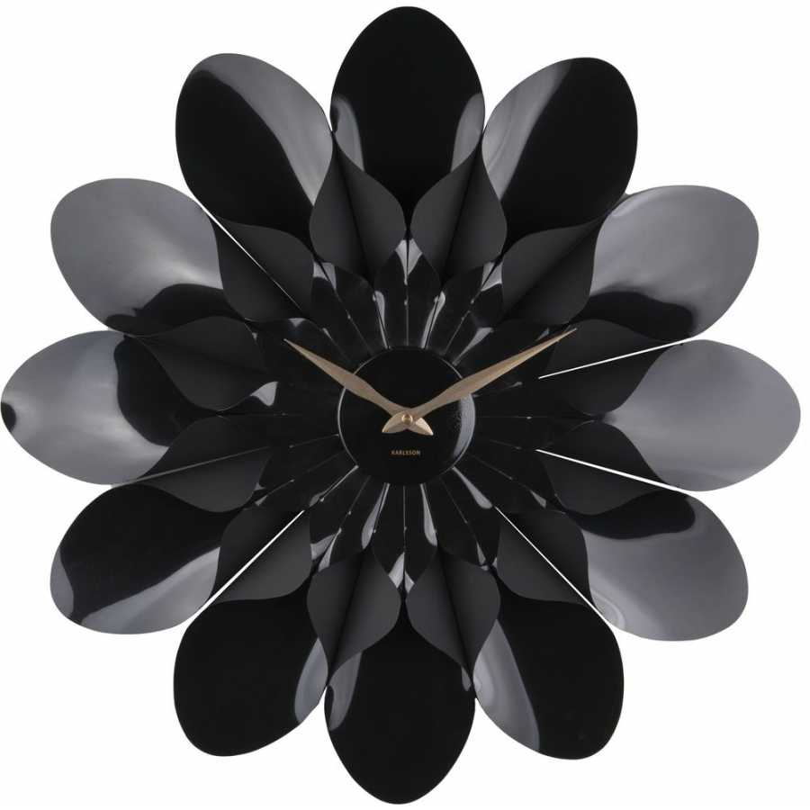 Karlsson Flower Wall Clock - Black