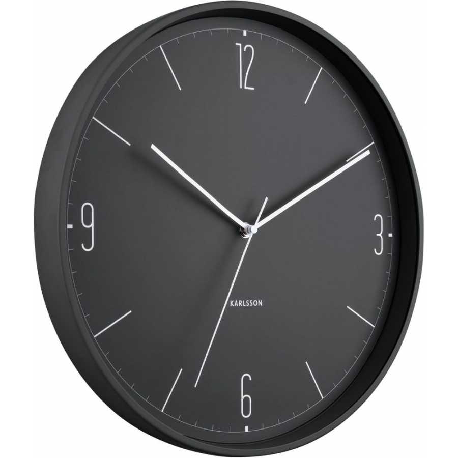 Karlsson Numbers And Lines Wall Clock - Black