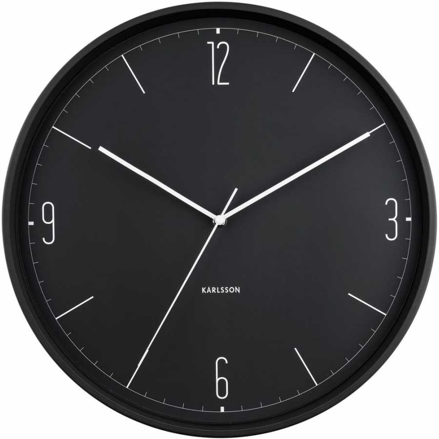 Karlsson Numbers And Lines Wall Clock - Black