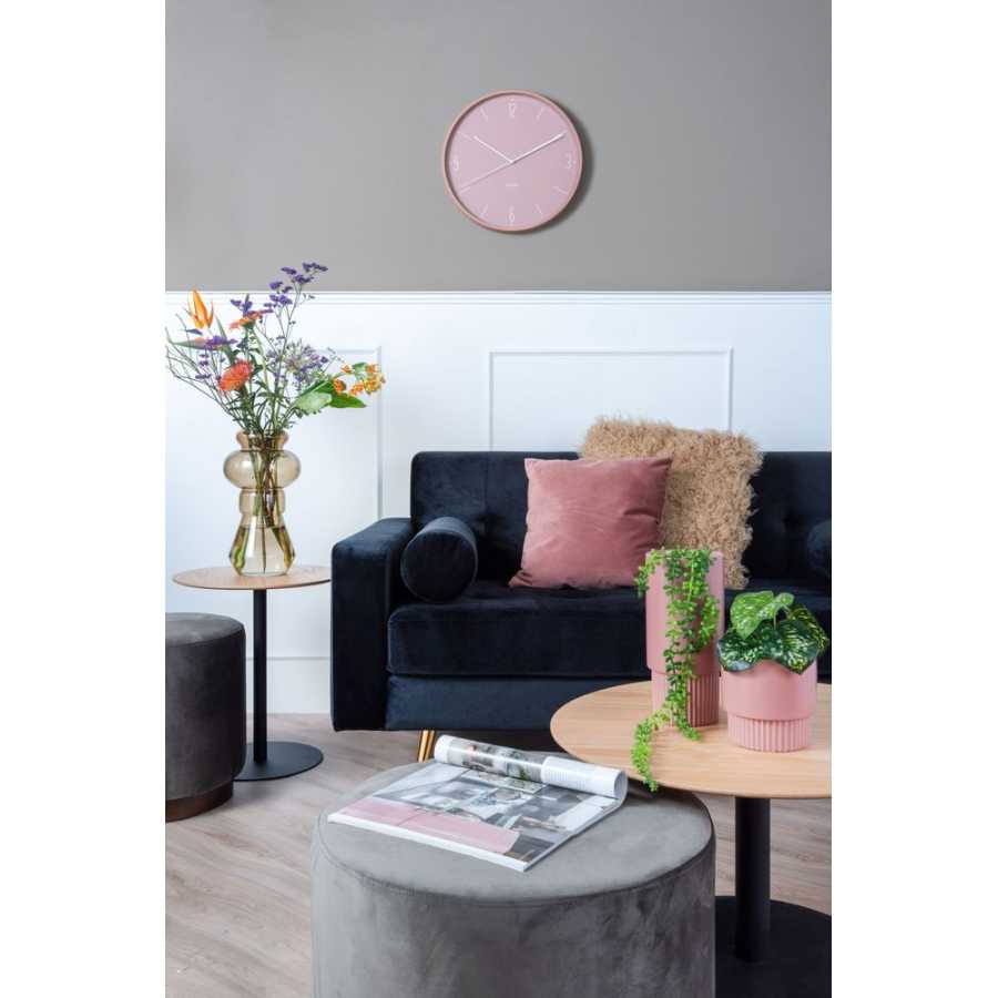 Karlsson Numbers And Lines Wall Clock - Faded Pink
