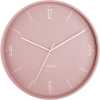 Karlsson Numbers & Lines Wall Clock - Faded Pink