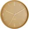 Karlsson Numbers & Lines Wall Clock - Ochre Yellow