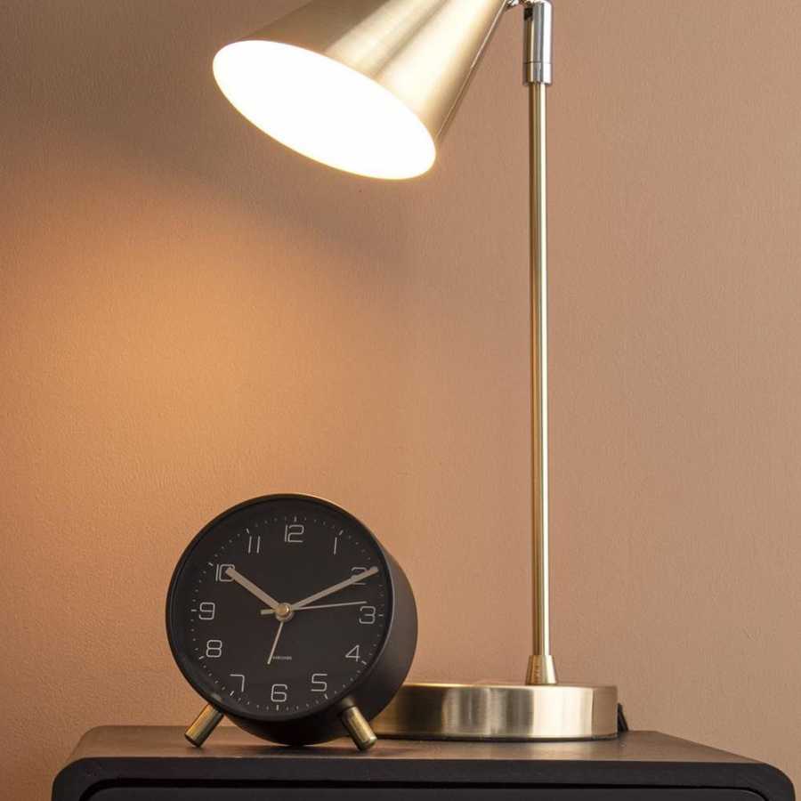 Karlsson Lofty Alarm Table Clock - Black