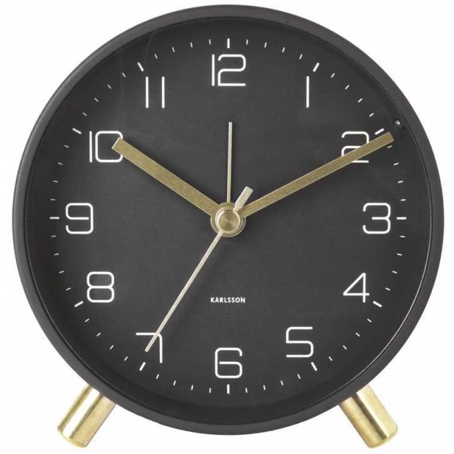 Karlsson Lofty Alarm Table Clock - Black