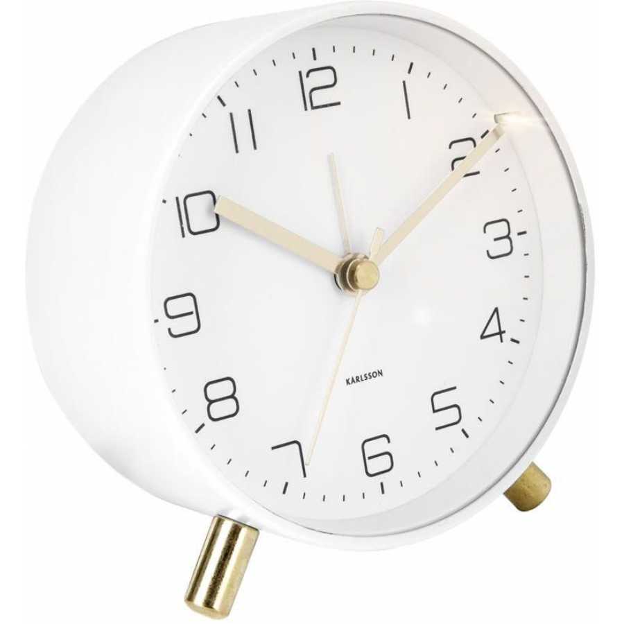Karlsson Lofty Alarm Table Clock - White