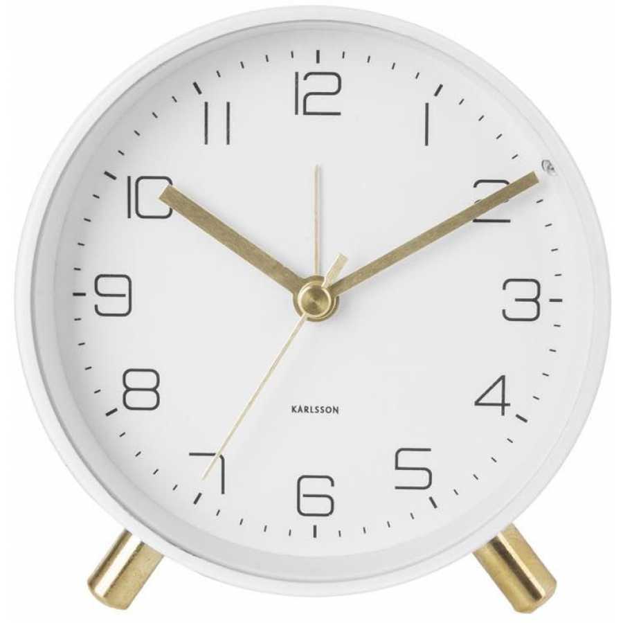 Karlsson Lofty Alarm Table Clock - White
