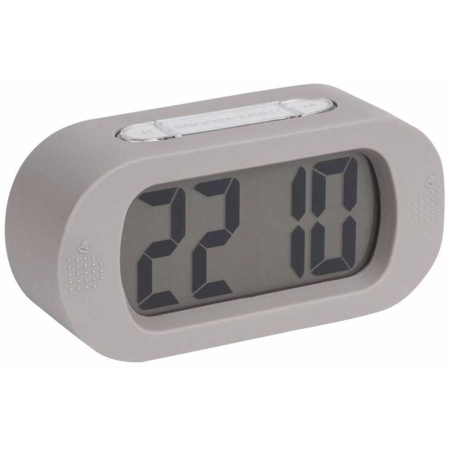 Karlsson Gummy Alarm Table Clock - Warm Grey