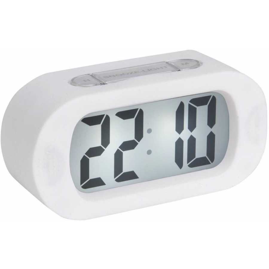 Karlsson Gummy Alarm Table Clock - White