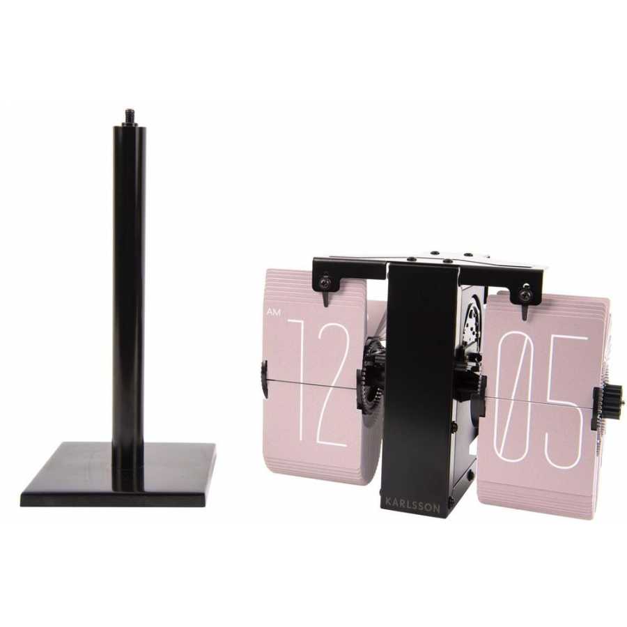 Karlsson Flip Table & Wall Clock - Faded Pink