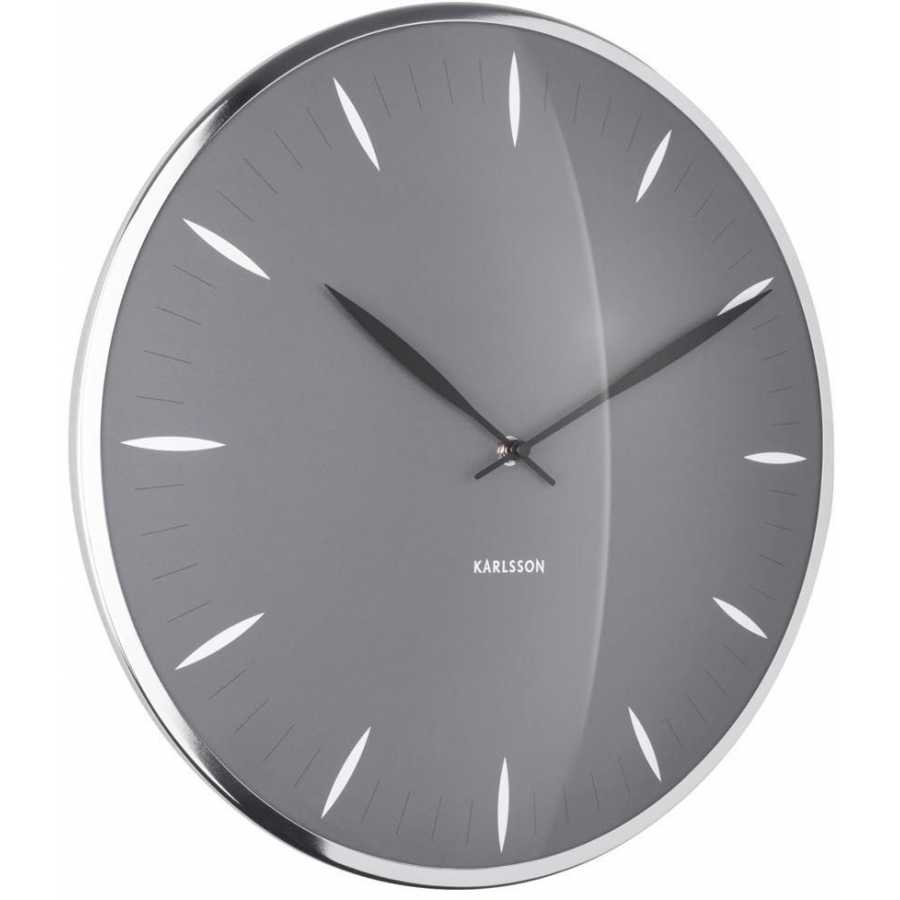 Karlsson Leaf Wall Clock - Dark Grey