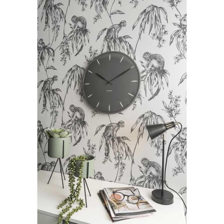 Karlsson Leaf Wall Clock - Dark Grey