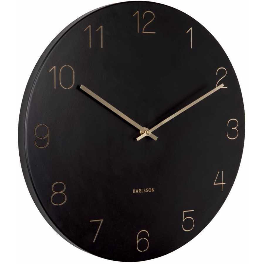 Karlsson Charm Number Wall Clock - Black - Large