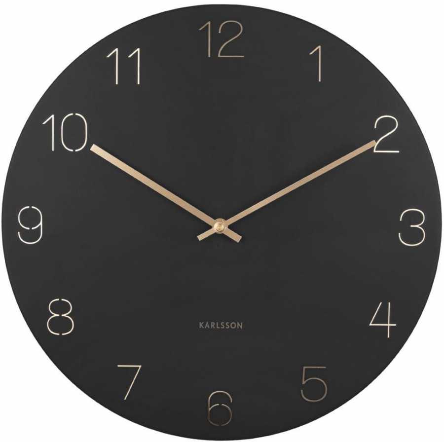 Karlsson Charm Number Wall Clock - Black - Large