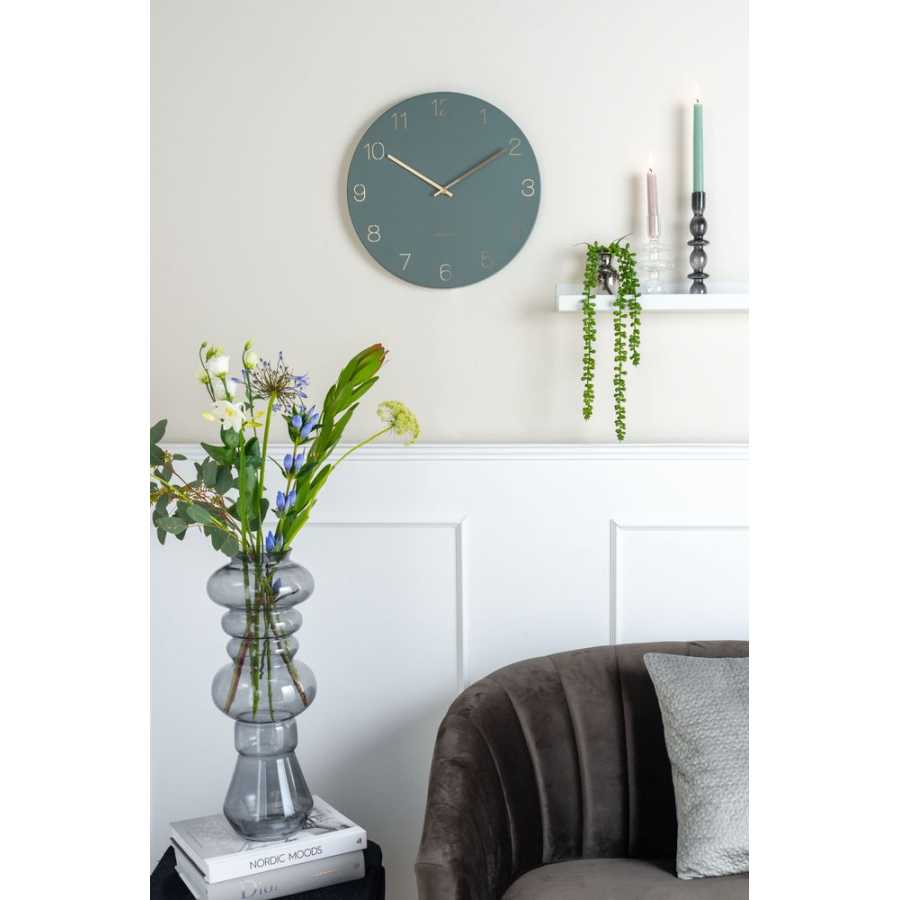 Karlsson Charm Number Wall Clock - Jungle Green - Large