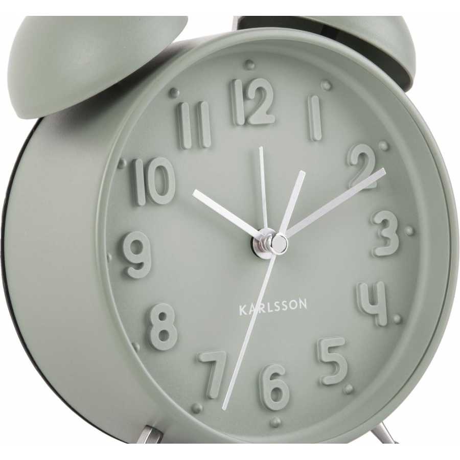 Karlsson Iconic Alarm Table Clock - Grayed Jade