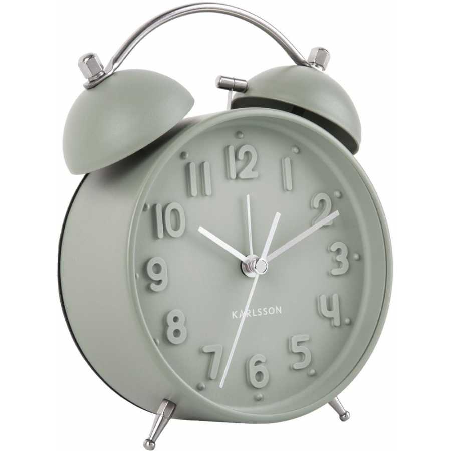 Karlsson Iconic Alarm Table Clock - Grayed Jade