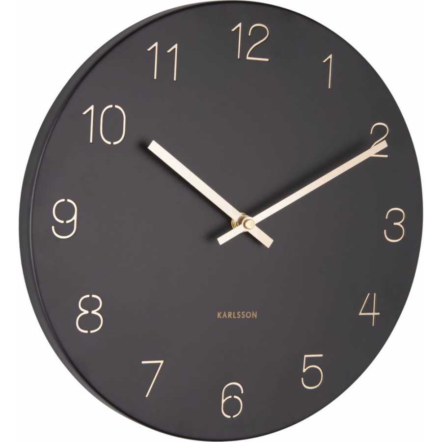 Karlsson Charm Number Wall Clock - Black - Small