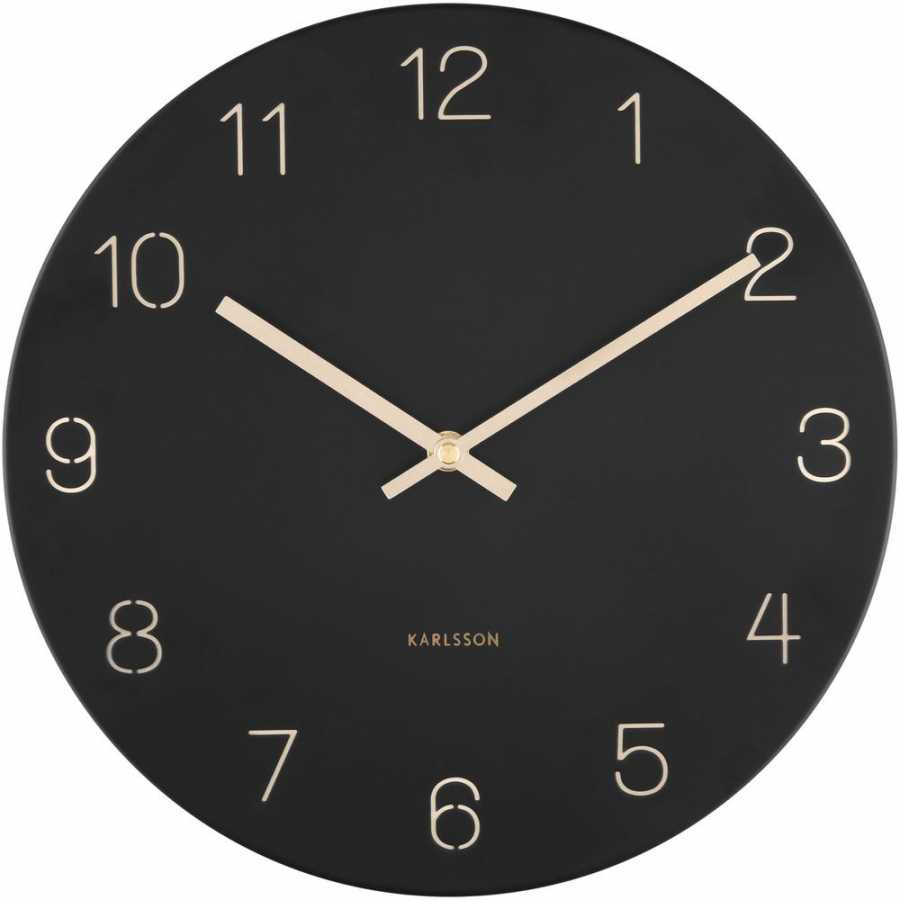Karlsson Charm Number Wall Clock - Black - Small