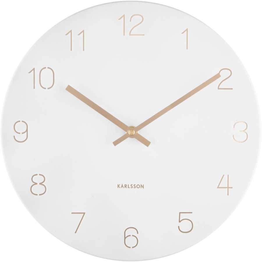 Karlsson Charm Number Wall Clock - White - Small